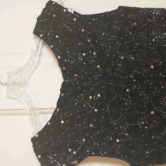 Vintage Antique Beaded Sequined Dress Unbranded Made in Hong Kong Size 34 - Picture 7 of 10